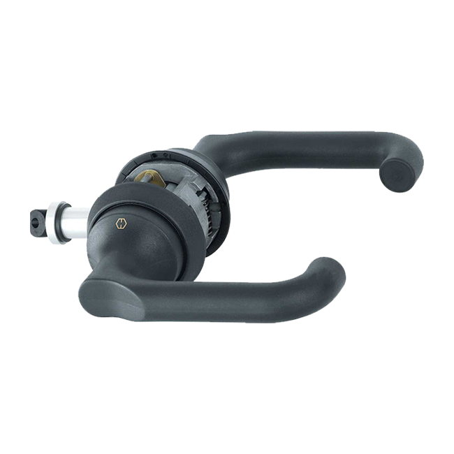 Hoppe Paris HCS® K138S Alüminyum Gövdeli İç Kapı Kolu Seti – Dekoratif Bilezikli, Sessiz Mekanizma